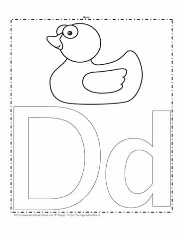 27+ clever photograph D Coloring Page : Letter D Coloring Pages Of